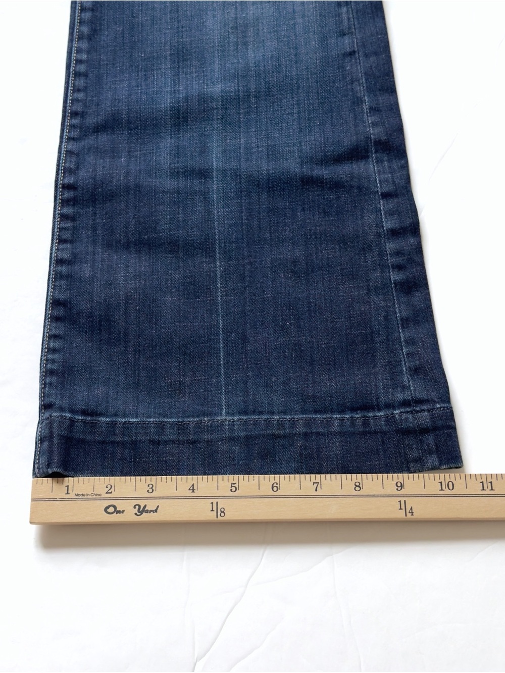 7 For All Mankind Dojo Jeans Womens 30 Flare Wide Leg Boho Dark Wash Denim - Picture 13 of 13